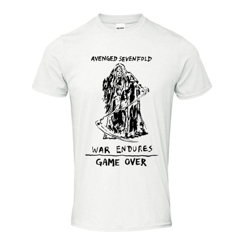 Avenged Sevenfold T-Shirt - Game Over - S bis 3XL - für Männer - Größe L - weiß  - Lizenziertes Merchandise! von Avenged Sevenfold