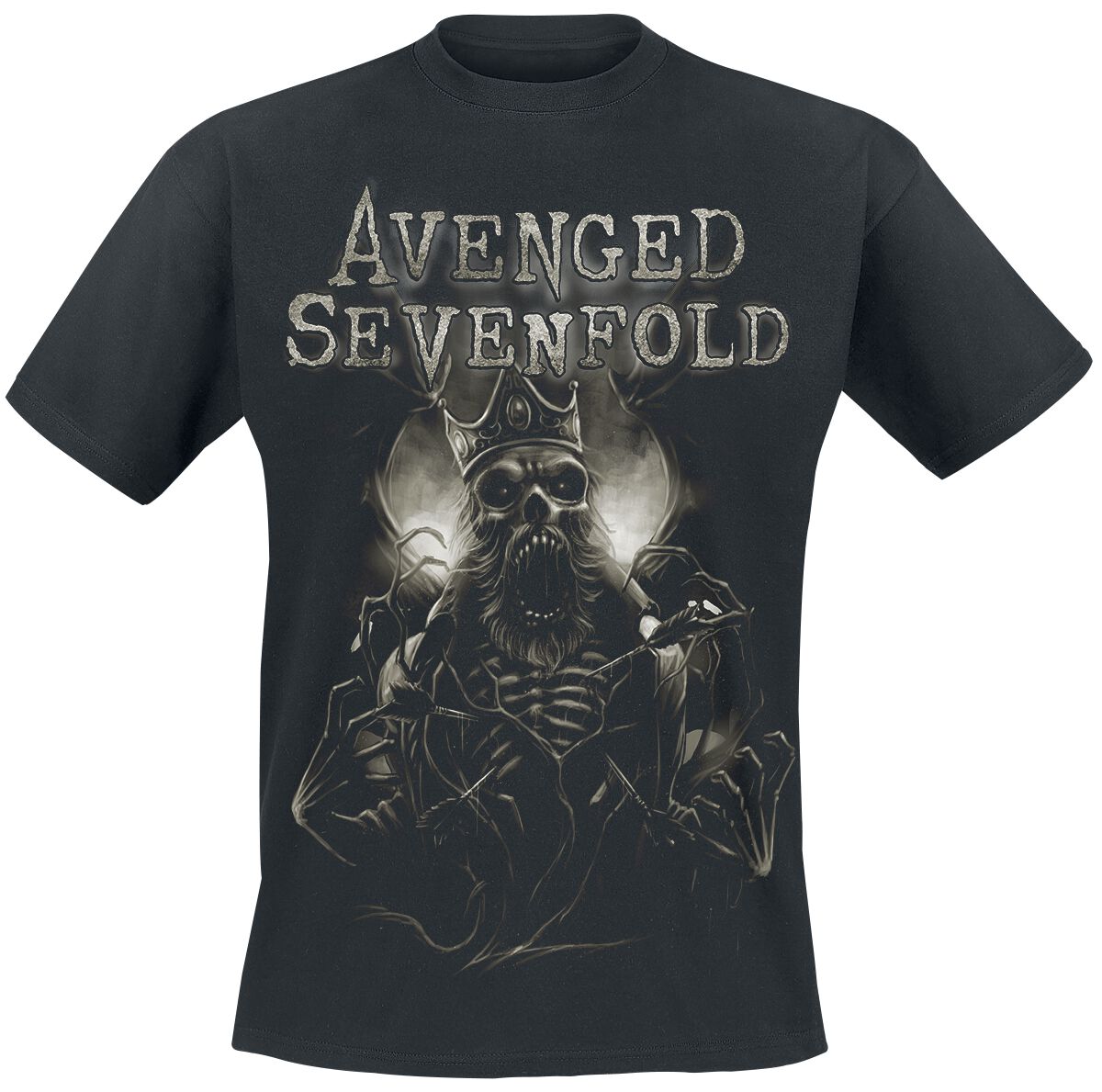 Avenged Sevenfold T-Shirt - King - S bis XXL - für Männer - Größe L - schwarz  - Lizenziertes Merchandise! von Avenged Sevenfold