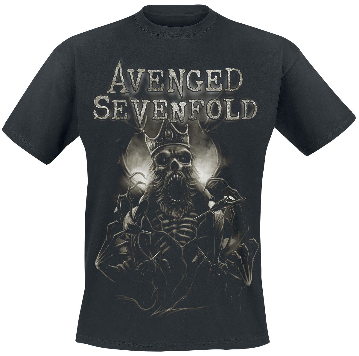 Avenged Sevenfold T-Shirt - King - S bis XXL - für Männer - Größe S - schwarz  - Lizenziertes Merchandise! von Avenged Sevenfold