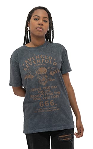 Avenged Sevenfold T Shirt Seize The Day Band Logo offiziell Herren Dip-Dye von Avenged Sevenfold