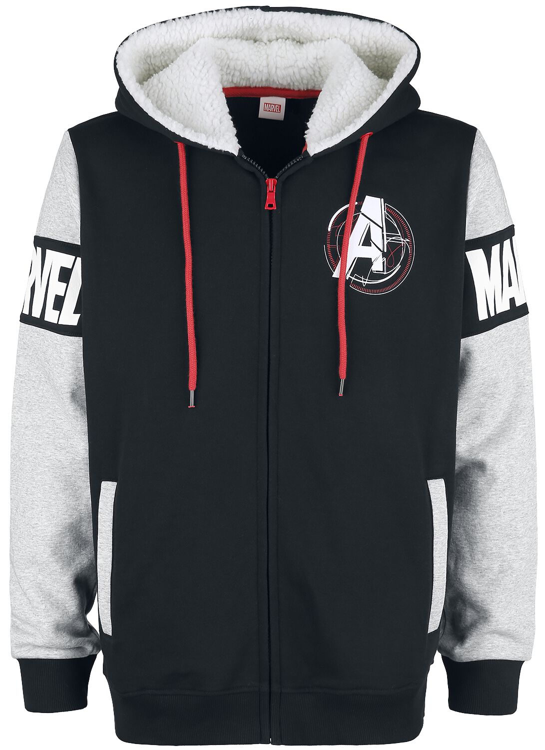 Avengers - Marvel Kapuzenjacke - S bis M - für Männer - Größe S - schwarz/grau meliert  - EMP exklusives Merchandise! von Avengers