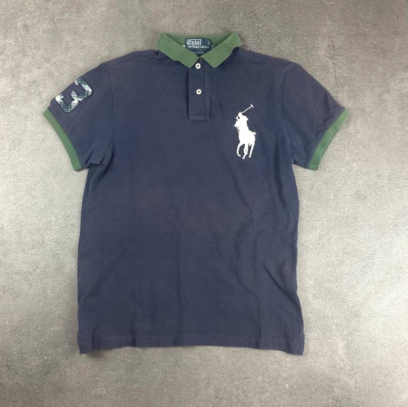 Vintage Ralph Lauren Big Pony Polo S | Grün-Blau 2000Er Retro Poloshirt Gesticktes Logo Herren Unisex von AvenuesCollectiv