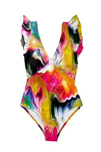 Averie Damen Shanaya One Piece Swimsuit, Weiß, L EU von Averie