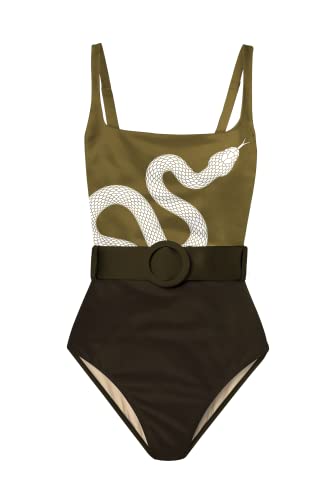 Averie Women's Swimsuit Corina Belted One-Piece XS-3XL Recycled Fabric von Averie