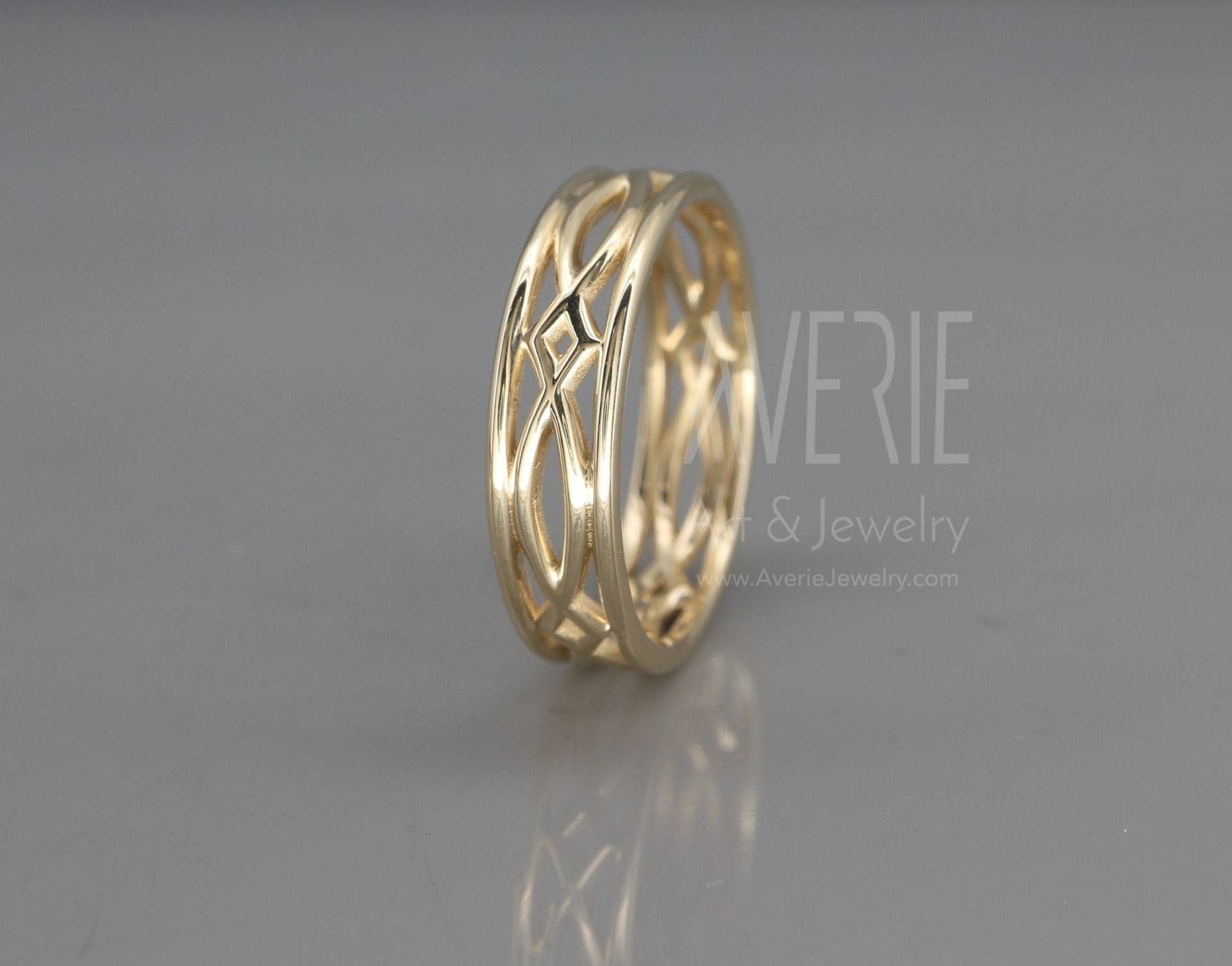 14K Gold Eternity Ehering | Handgemachter Solider 14K Eternity-Trauring Der 14K Gold Eternity Ehering | Handgemachter Solider 14K Eternity-Trauring Der von AverieJewelry