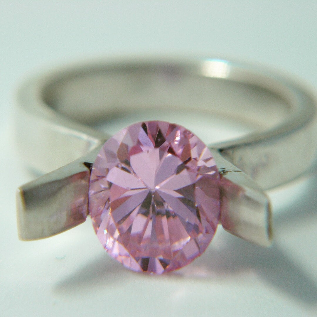 sterling Silber Und Rosenquarz Ring sterling Silber Und Rosenquarz Ring von AvesShop