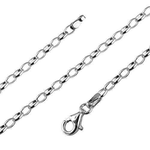 Avesano Ankerkette 925 Silber für Damen Damenkette Silberkette ohne Anhänger für Frauen in 925er Sterlingsilber Weitankerkette Breite 2,7 mm | Länge 50 cm | 101032-050 von Avesano