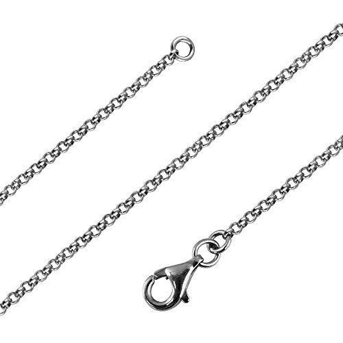 Avesano Erbskette 925 Silber Damen (Breite 1,7 mm) Halskette Silberkette ohne Anhänger (Länge 80 cm) 101011-080 von Avesano