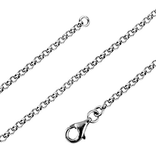 Avesano Erbskette 925 Silber für Damen Damenkette Silberkette ohne Anhänger für Frauen in 925er Sterlingsilber | Breite 2,2 mm | Länge 100 cm in 101012-100 von Avesano