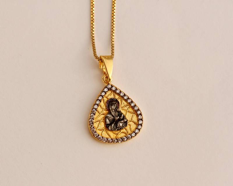 Einzigartige Christliche Halskette - Jungfrau Maria Teardrop Anhänger von AvestyleJewels