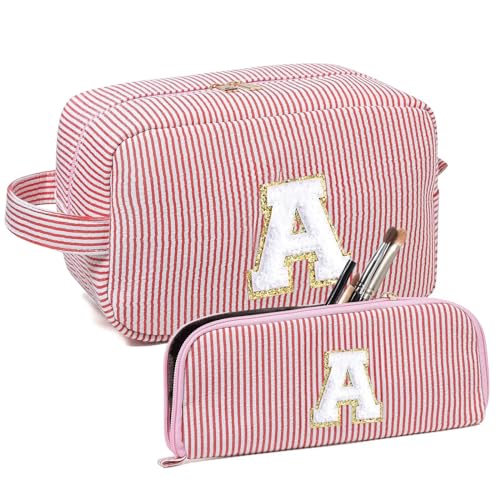 Avgiedy Make-up-Tasche, niedliche Kosmetiktasche, personalisierbar, mit großem Fassungsvermögen, Reise-Make-up-Tasche, Organizer, Make-up-Tasche für Mutter, Ehefrau, Freunde, Geburtstag, Valentinstag, von Avgiedy