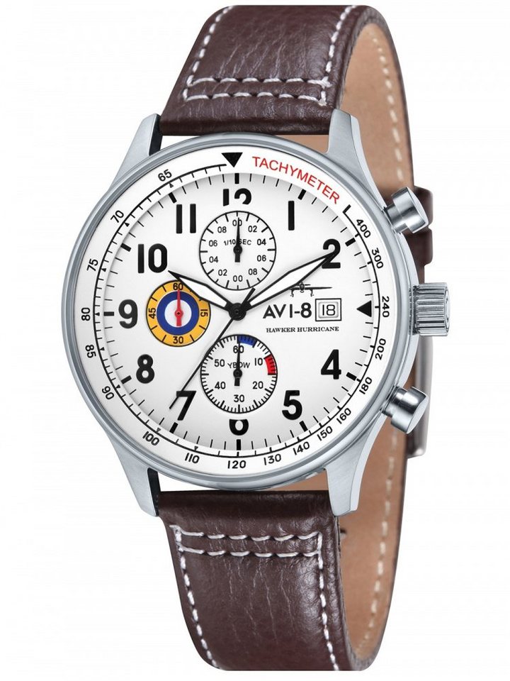 Quarzuhr AVI-8 AV-4011-01 Hawker Hurricane Chronograph 43mm 5ATM von Avi-8