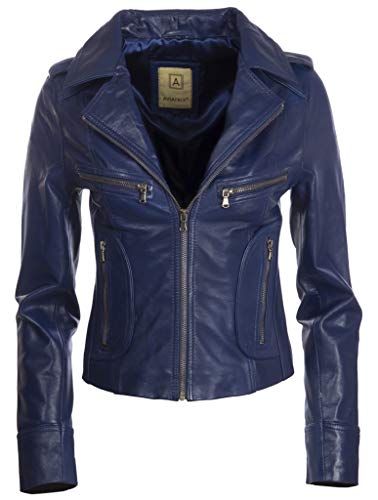 Aviatrix Damen Echtleder superweiche elegante Bikerjacke (N8UL) von Aviatrix