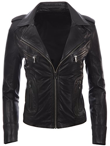 Aviatrix Damen Echtleder superweiche elegante Bikerjacke (N8UL) von Aviatrix