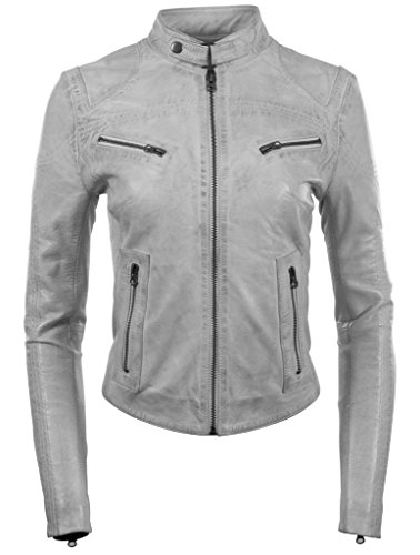 Aviatrix Damen superweiche Echtleder Mode Bikerjacke (CRD9) von Aviatrix