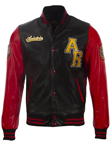 Aviatrix Herren echtes Leder Letterman Baseball-Jacke (VZH7) von Aviatrix