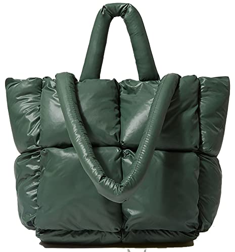 Avilego Puffer Umhängetasche für Frauen Mini Down Satchel Hobo Bag Gesteppte Tragetasche Chic Geldbörsen 2023, Grün von Avilego