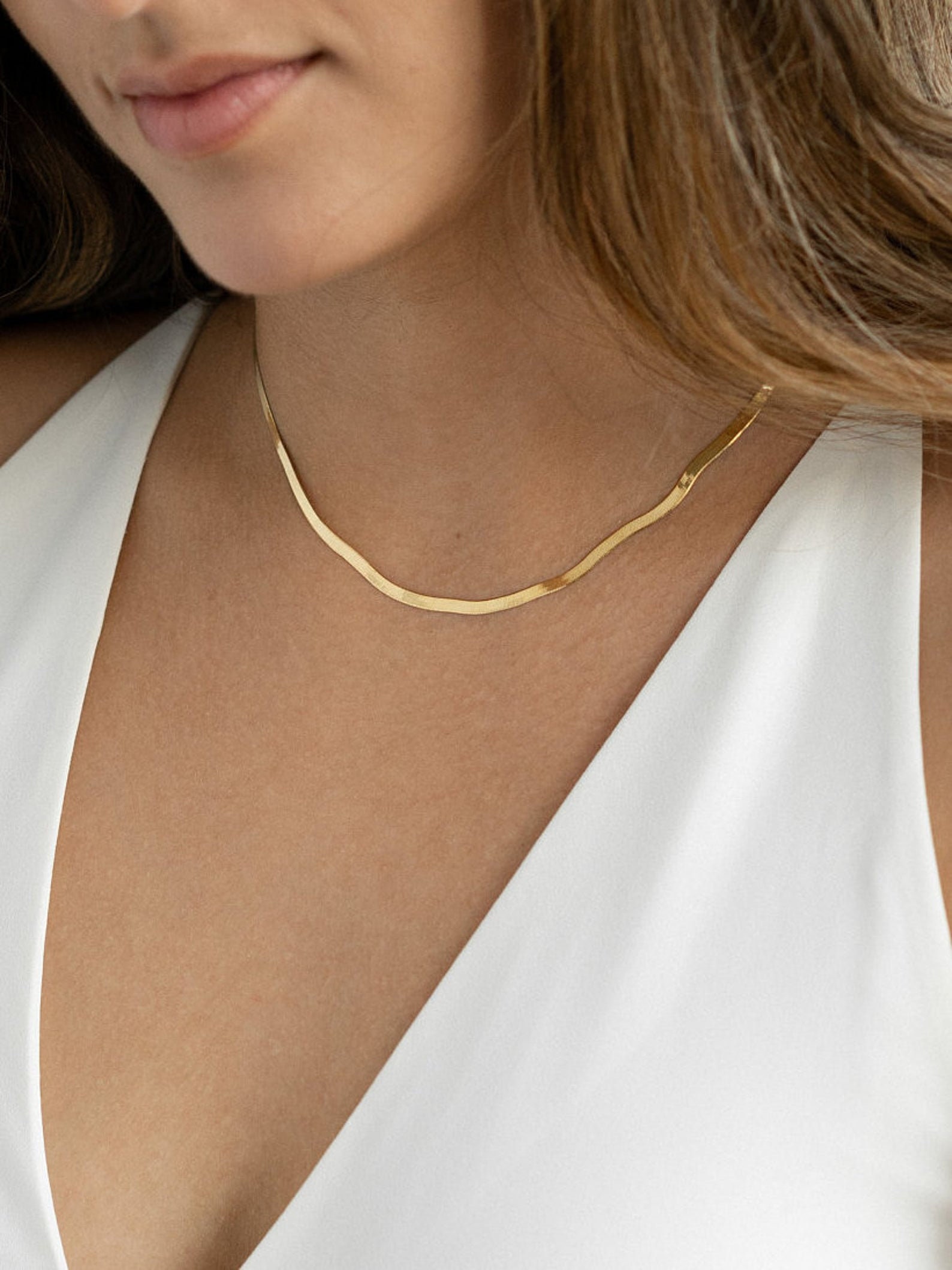 14K 3 Mm Solid Gold Fischgrät Halskette Kette Goldkette, Goldschmuck, Weihnachtsgeschenke 14K 3 Mm Solid Gold Fischgrät Halskette Kette Goldkette, Goldschmuck, Weihnachtsgeschenke von AviraGold