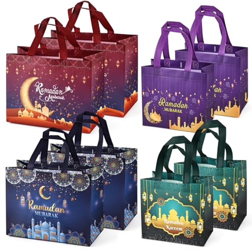 Aviski 8PCS Ramadan Mubarak Wiederverwendbare Geschenktaschen, Verschiedene Größen behandeln Taschen mit Griffen, Party Taschen, Vliesstücke für Geschenkverpackung, Ramadan Kareem Partyartikel Aviski 8PCS Ramadan Mubarak Wiederverwendbare Geschenktaschen, Verschiedene Größen behandeln Taschen mit Griffen, Party Taschen, Vliesstücke für Geschenkverpackung, Ramadan Kareem Partyartikel von Aviski