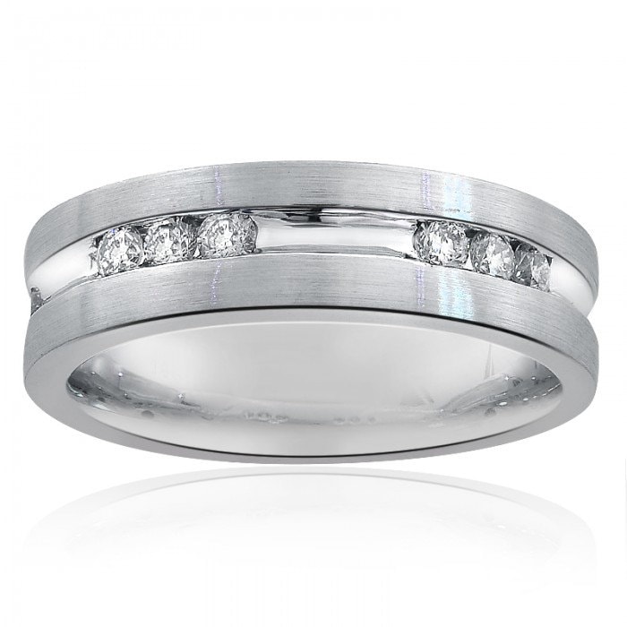 0, 55 Karat Rundschliff Diamant Eheringe 14K Weißgold 0, 55 Karat Rundschliff Diamant Eheringe 14K Weißgold von AvitalandCoJewelry