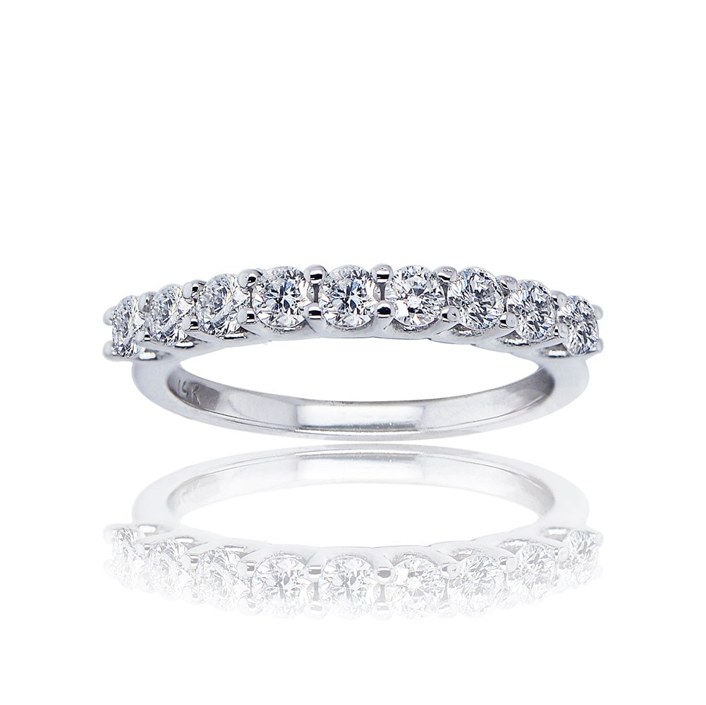 0, 75 Ct. Tw. Damen 9 Stein Diamant Hochzeit Jubiläum Band Ring 14K Gold von AvitalandCoJewelry