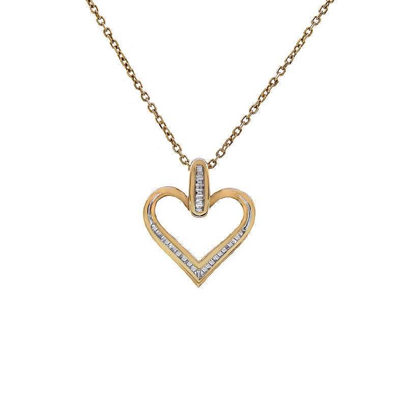 0.25 Karat Diamant Herz Anhänger 10K Gelbgold Mit 14K Gelbgoldkette 0.25 Karat Diamant Herz Anhänger 10K Gelbgold Mit 14K Gelbgoldkette von AvitalandCoJewelry
