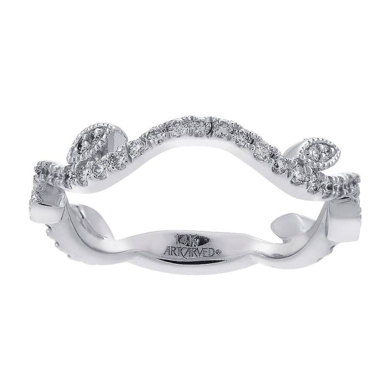 0.45 Karat Blatt Geschwungener Diamant Damen Ehering 14K Weißgold "Artcarved" 0.45 Karat Blatt Geschwungener Diamant Damen Ehering 14K Weißgold "Artcarved" von AvitalandCoJewelry