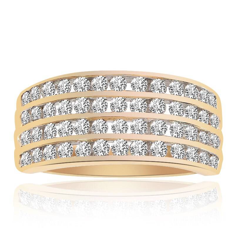 0.75 Karat Rundschliff Brillant Diamant Ehering 14K Gelbgold von AvitalandCoJewelry