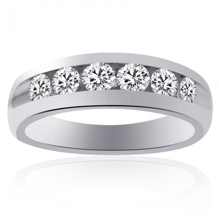 1.00 Karat Herren Rundschliff Diamant Ehering 14K Weißgold von AvitalandCoJewelry