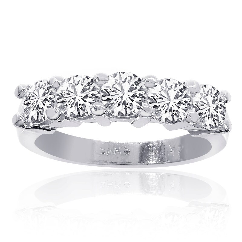 1.50 Karat Rundschliff Brillant Diamant Ehering 14K Weißgold von AvitalandCoJewelry