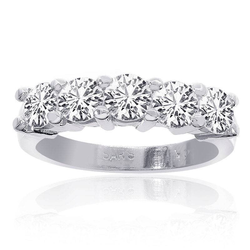 1.50 Karat Rundschliff Brillant Diamant Ehering 14K Weißgold 1.50 Karat Rundschliff Brillant Diamant Ehering 14K Weißgold von AvitalandCoJewelry