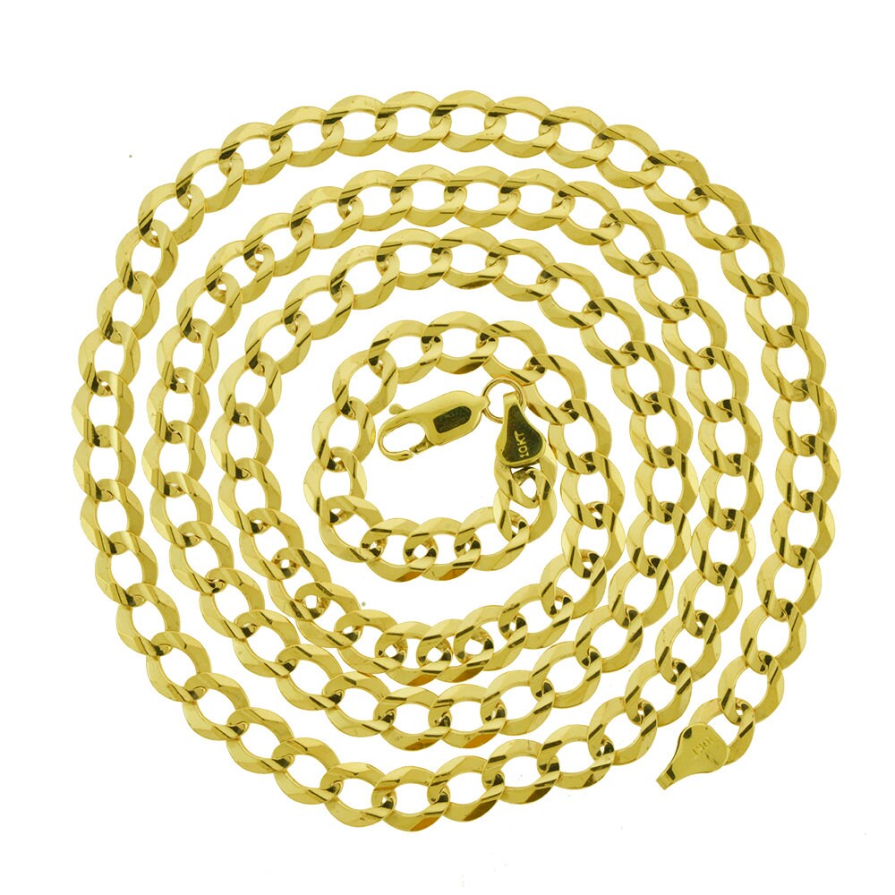 10K Gelbgold 7.2mm Solid Cuban Link Curb 29'' Kette Halskette von AvitalandCoJewelry