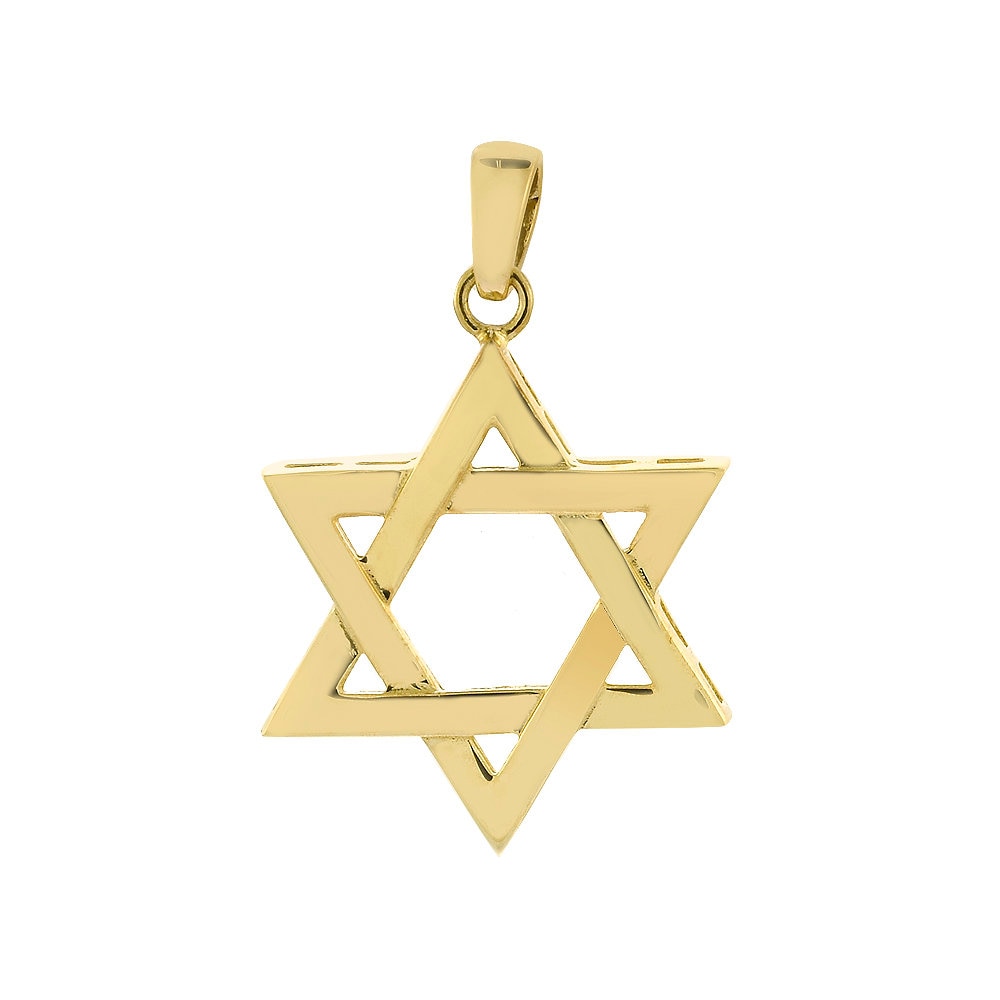 14K Gelbgold Magen David Der Davidstern Anhänger von AvitalandCoJewelry
