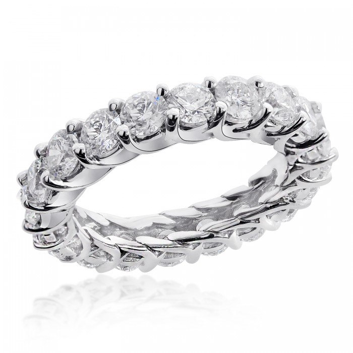4.00 Karat 14-K Rund Brillant Diamant Eternity Ehering von AvitalandCoJewelry