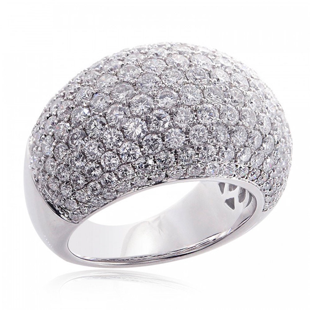 5.00 Karat Weißgold Diamant Ring Frauen Pave von AvitalandCoJewelry