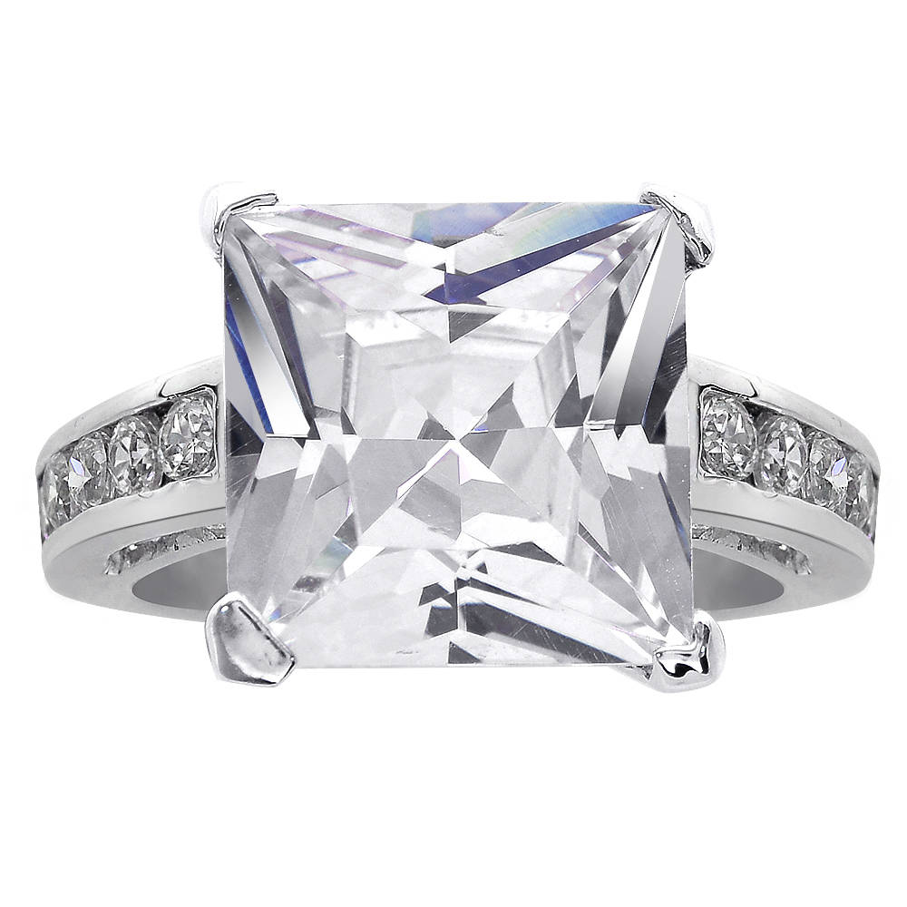 6.00 Karat Princess Cut Cz Verlobungsring Sterling Silber von AvitalandCoJewelry