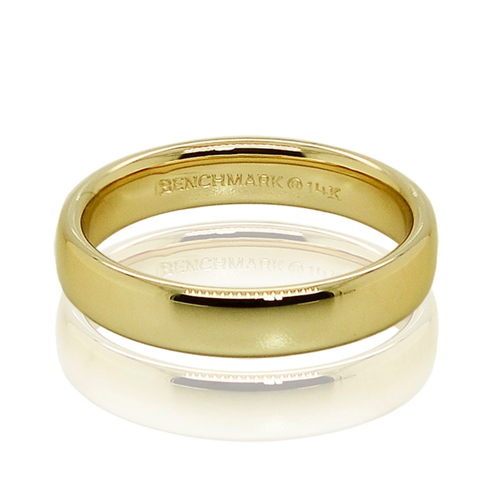 Herren Hochzeitsband 14K Gelbgold von AvitalandCoJewelry