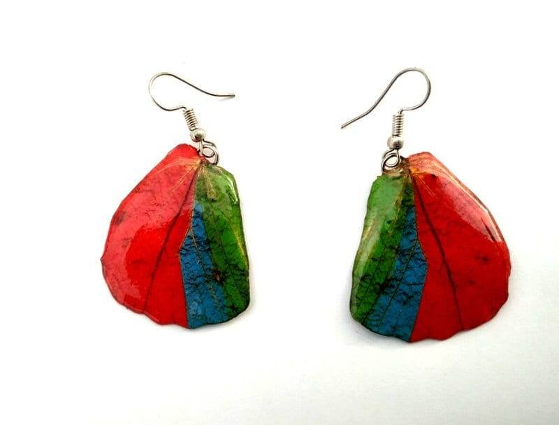 Echte Schmetterlingsflügel Ohrringe Handgemachte Unuelle Farbe Schmuck Geschenk/Natur Kostenloser Versand von Avivahandmade