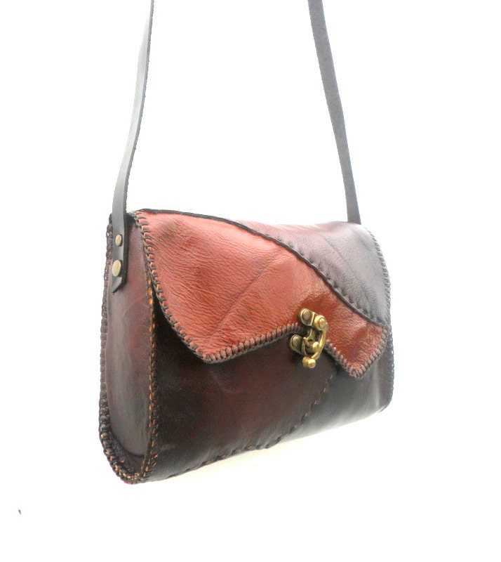 Leder Tasche Umhängetasche Schultertasche Handtasche Aus Echtem Handgefertigt Boho Hobo Geschenk Art Frauentasche von Avivahandmade