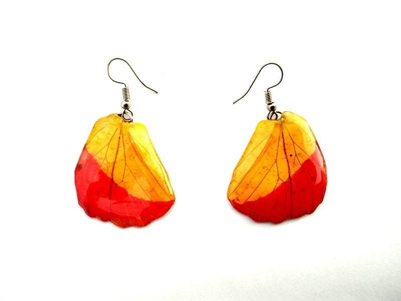 Schmetterling Flügel Ohrringe, Kunst Schmuck Geschenk, Boho Hippie Natur Ohrringe/Versandkostenfrei von Avivahandmade