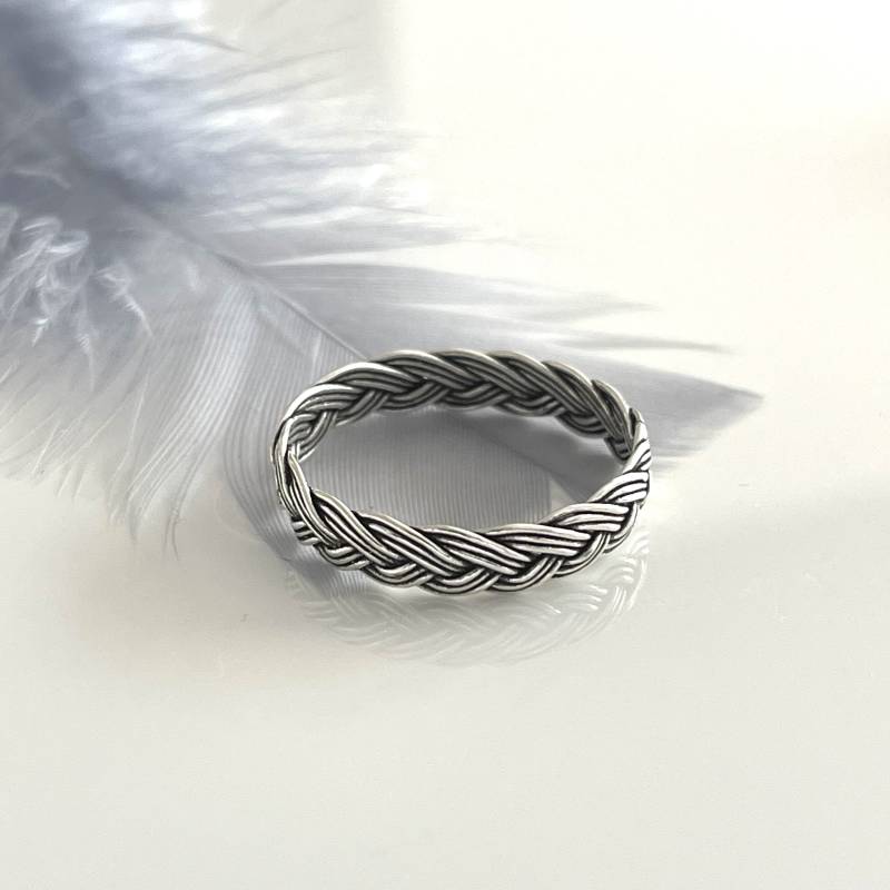 925 Silberring Boho Ring Jugendstil Ring Moderner Ombre Geschenk Für Sie von AvoMirakII