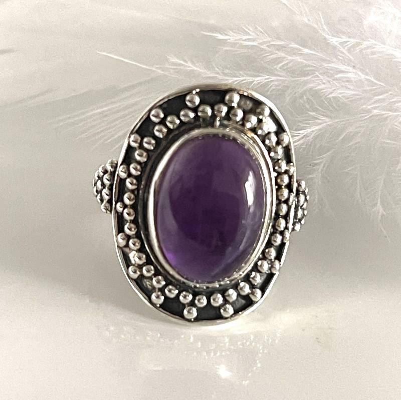 925 Silberring Mit Amethyst Massiv Edelstein Ring in Größe 60 Damenring von AvoMirakII