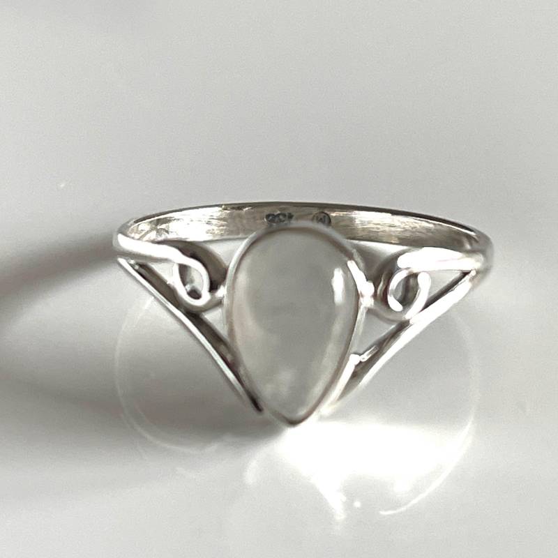925 Silberring Mit Mondstein Filigraner Edelsteinring Damenring von AvoMirakII