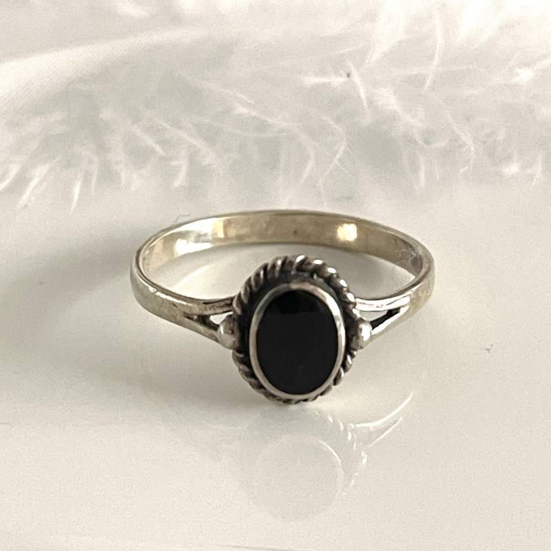 925 Silberring Mit Onyx Gegen Den Strom Ring Größe 58 Filigraner Ovaler Edelsteinring Für Damen Echtsilber Echter Stein Sie von AvoMirakII