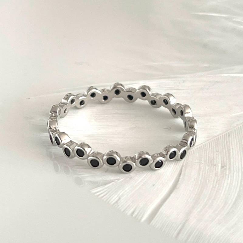 925 Stapelring Mit Onyx Multi Cocktailring Feiner Moderner Ombre Ring Größe 59 Und 60 Damenring von AvoMirakII