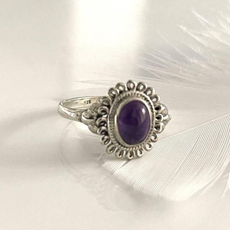 Amethyst Ring 925 Silber Filigraner Damenring in Größe 57 Und 58 Verlobungsring von AvoMirakII