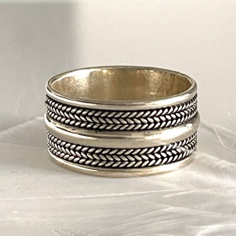Daumenring Silberring Bandring Massiv Ring 925 Silberring Größe 58 Und 59 Breiter Damen Herren Silber Tagesgeschenk Für Sie von AvoMirakII