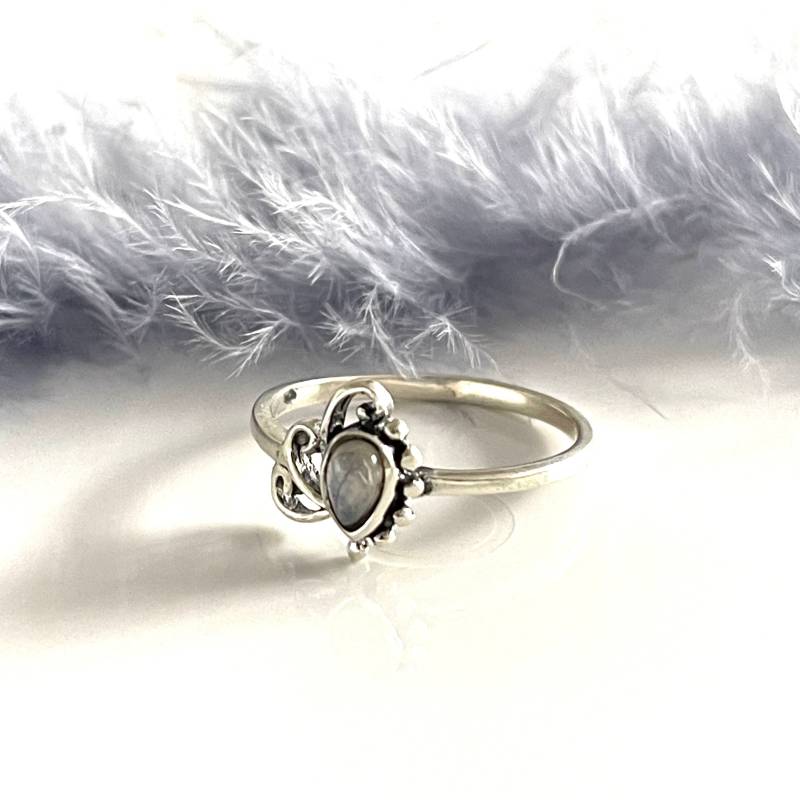 Echter Mondstein Silber Ring Filigraner Ornament Frauen Edelstein Schmuck von AvoMirakII