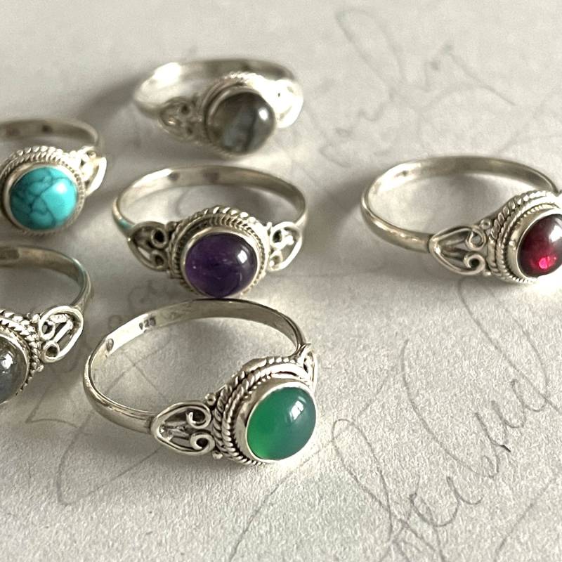 Gegen Den Strom Ring 925 Silber Filigrane Silberringe Mit Edelsteinen Solitärringe Echtschmuck Für Sie von AvoMirakII