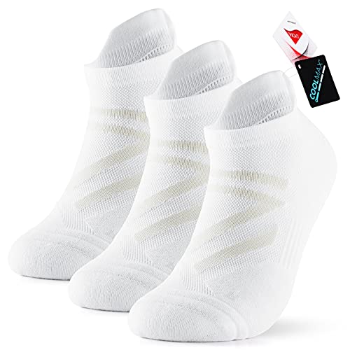 Avoalre 3 Paar Coolmax Knöchelsocken,Sportsocken Baumwolle,Atmungsaktive Laufsocken für Frauen 35-38,kurze Sneaker Socken für Fitness, Laufen, Joggen, Wandern, Workout, Freizeit-Outdoor Söckchen von Avoalre